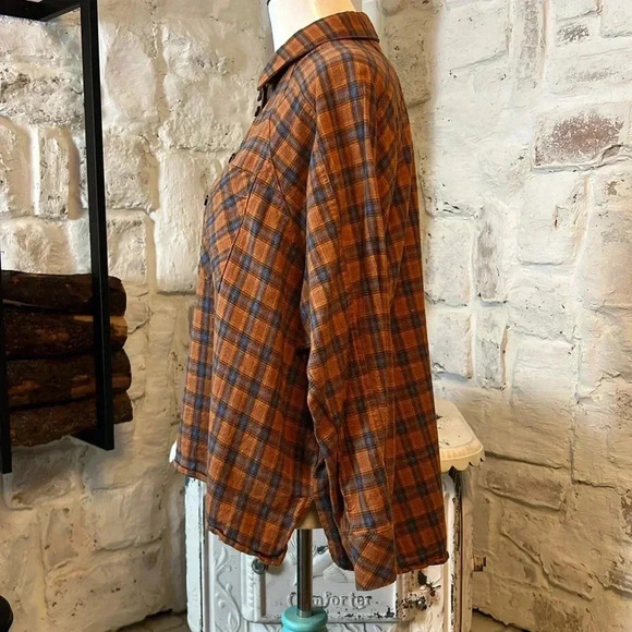 Peach Love California | Cozy Cotton Fall Flannel - Picture 4 of 6